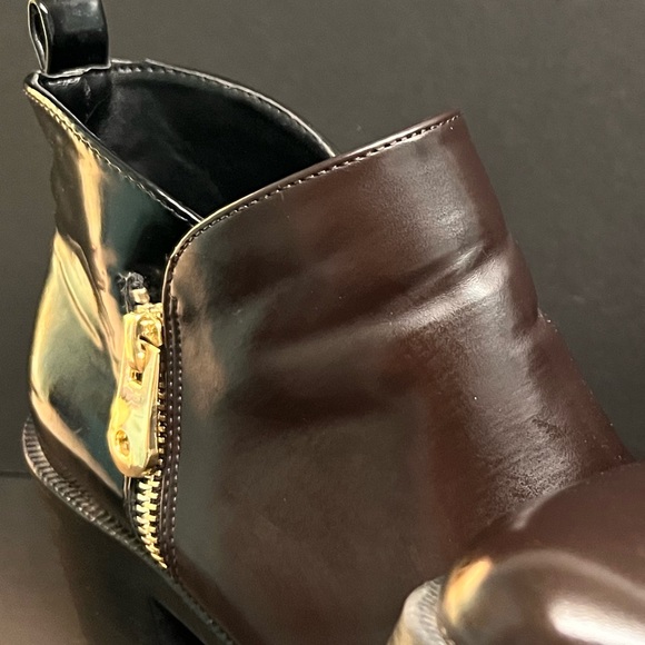 Zara Trafuluc boots with gold zippers. 2 Tone Black & Expresso, classic beauty - Picture 7 of 11